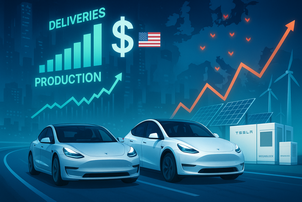 Tesla shares in green after beating Q3 delivery estimates