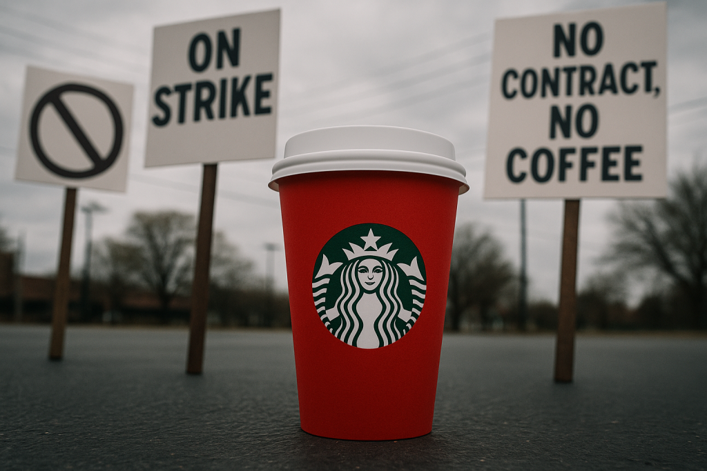 Starbucks strike hits Red Cup Day as union pushes for new contracts