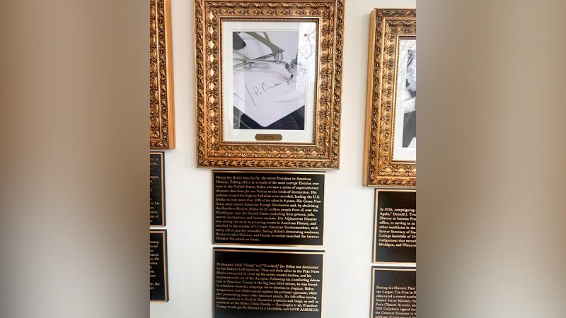 Trump gets fresh digs in at Biden, Obama with new plaques added to White House Presidential Walk of Fame