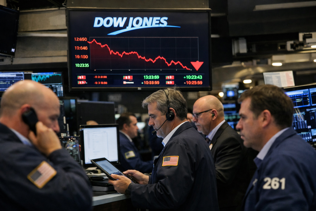 Top stocks dragging the Dow Jones Index as it moves into a correction